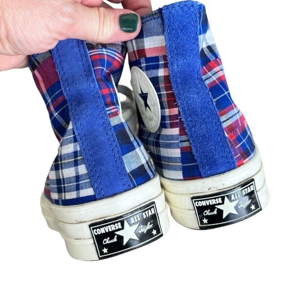Converse Chuck 70 High Top Sneakers | Twisted Prep Plaid | Size 7 Women - Picture 9 of 14